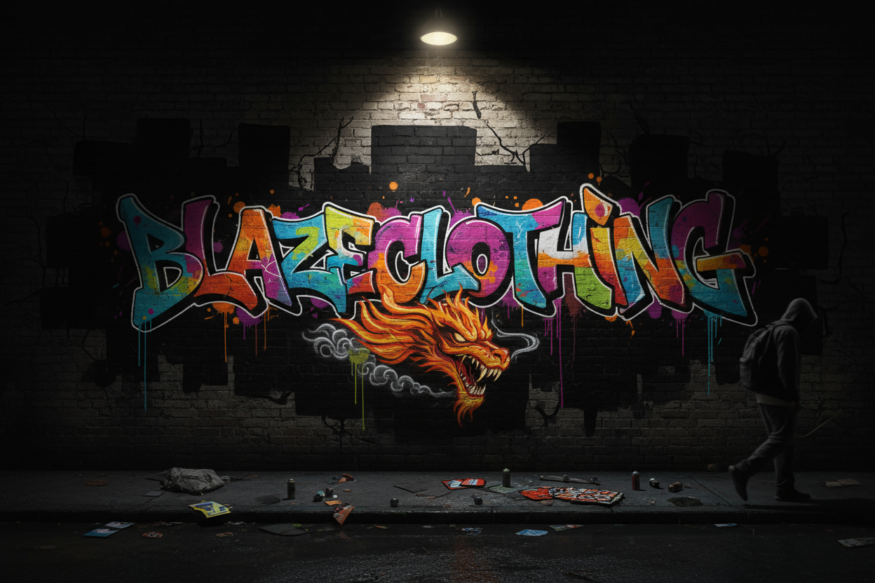 blazeclothing dark and with graffiti